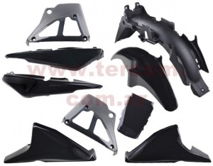 KIT PLASTICOS COMPL. HONDA CG150 NEGRO (9 PZAS) NSU