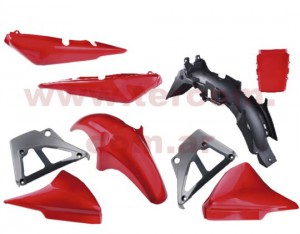 KIT PLASTICOS COMPL. HONDA CG150 ROJO (9 PZAS) NSU