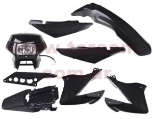 KIT PLASTICOS HONDA NXR125/SKUA NEGRO (8P) NSU