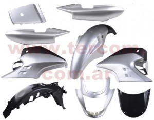 KIT PLASTICOS COMPL. HONDA STORM PLATA(9PIEZAS) NSU