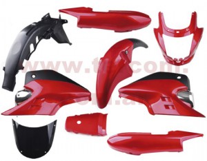 KIT PLASTICOS COMPL. HONDA STORM ROJO(9PIEZAS) NSU