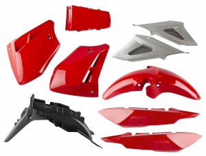 KIT PLASTICOS COMPL. HONDA CBX 250 ROJO 9PZAS. NSU