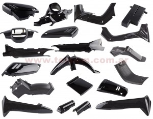 KIT PLASTICOS COMPL. YAMAHA CRYPTON 20PCS NEGRO NSU