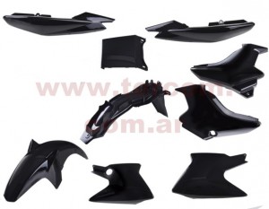 KIT PLASTICOS COMPL.YAMAHA YBR 125 2012 NEGRO 11PZ NSU