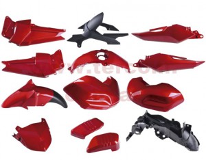 KIT PLASTICOS COMPL. YAMAHA FZ16 ROJO (14 PIEZAS) NSU