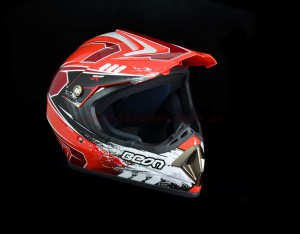 CASCO CROSS B600 C/GRAFICA ROJO/ROJO BRILL. T/M BEON