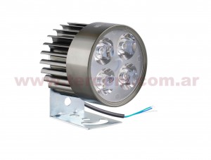 FARO AUXILIAR 4 LEDS 12V.12W.GRIS METALIZADO NSU