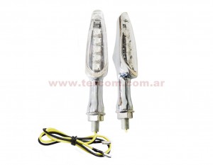 FAROL GIRO METAL CROMADO 5 LEDS (3011)xJGO. NSU