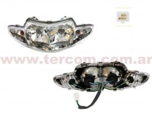 OPTICA FAROL DEL. GILERA C110 C/GIROS CRISTAL NSU